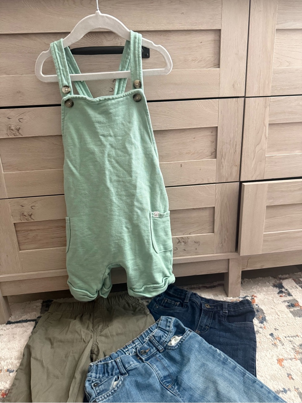 Wrangler Mint Green Kids Overalls